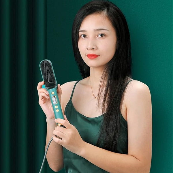 Hair Straightener Comb | Fast Heating Ionic Hair Brush for Smooth & Shiny Hair